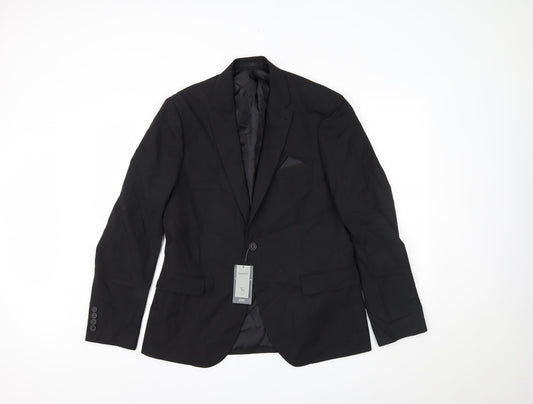 TU Mens Black Jacket Blazer Size 40
