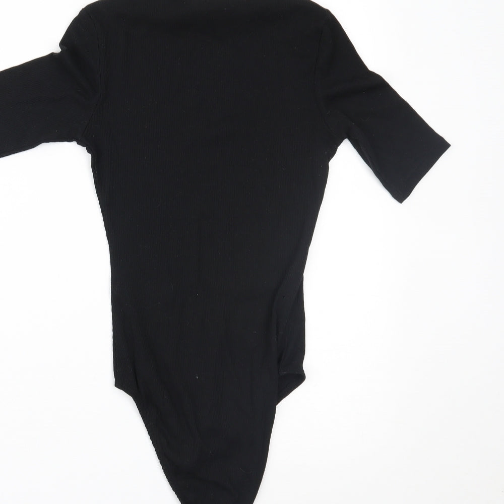 H&M Womens Black Bodysuit One-Piece Size XS