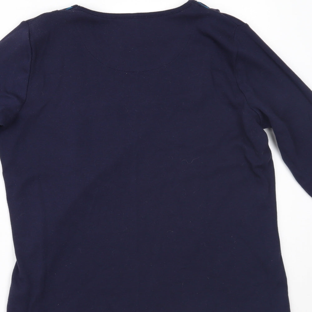 Womens UK Size S BM Blue Basic Blouse