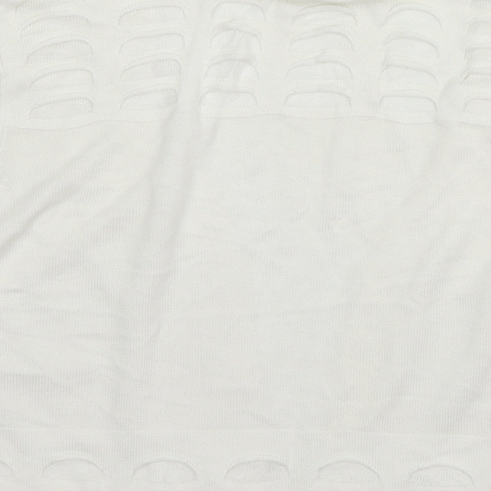 Womens UK Size 14 Per Una White Shrug Jumper