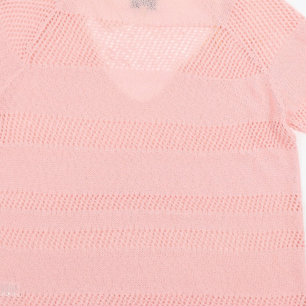 Womens UK Size 14 Papaya Pink Pullover Jumper
