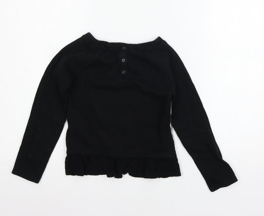 Cherokee Girls Black Jersey Pullover Sweatshirt Size 6 Years