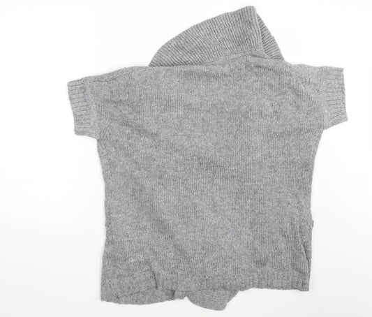 Boying Fashion Womens Grey Wrap Jumper One Size