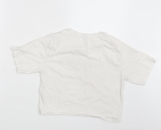 Matalan Girls White Basic T-Shirt Size 12 Years
