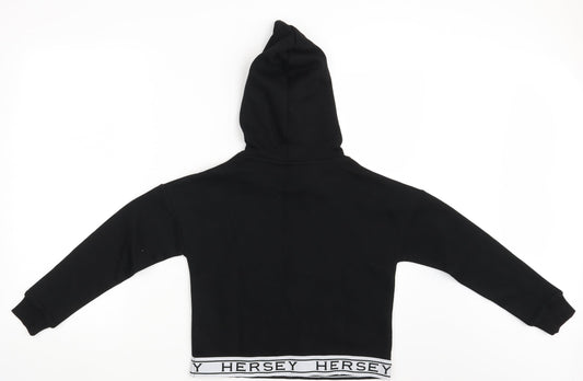 Beck & Hersey Girls Black Pullover Hoodie Size 10-11 Years