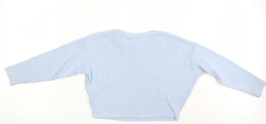 H&M Girls Blue Pullover Jumper Size 10-11 Years