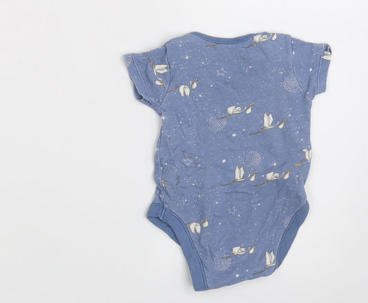 George Baby Blue Animal Print Babygrow One-Piece Size 3-6 Months