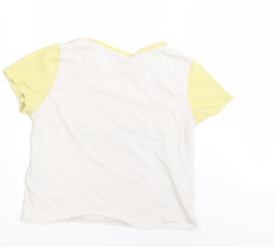 H&M Girls White Basic T-Shirt Size 10-11 Years - Chicago