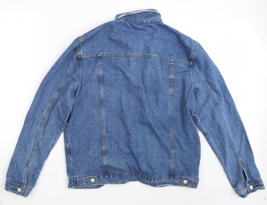 Nasty Gal Womens Blue Denim Jacket Coat Size S