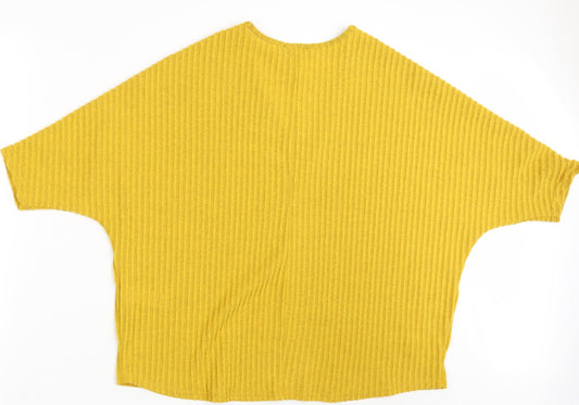 Womens UK Size S New Look Yellow Pullover Jumper