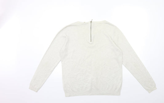 Womens UK Size 14 Papaya Grey Pullover Jumper