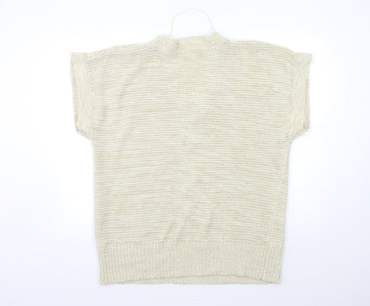Evans Womens Beige Knit Pullover Jumper Size 14