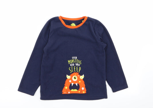 Primark Boys Blue Solid Pyjama Top Size 5-6 Years