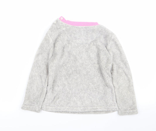 Primark Girls Grey Solid Top Pyjama Top Size 3-4 Years