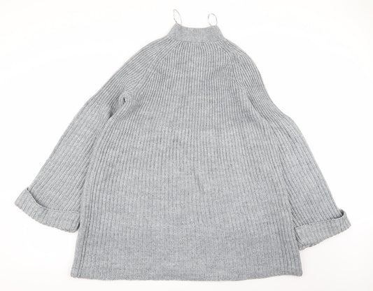 Womens UK Size M BM Grey Cardigan Jumper