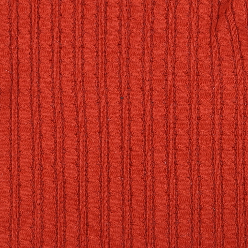 Womens UK Size L pure and natural Orange Pullover Jumper