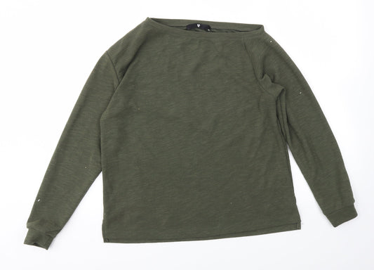 Womens UK Size 12 Very Green Pullover Jumper