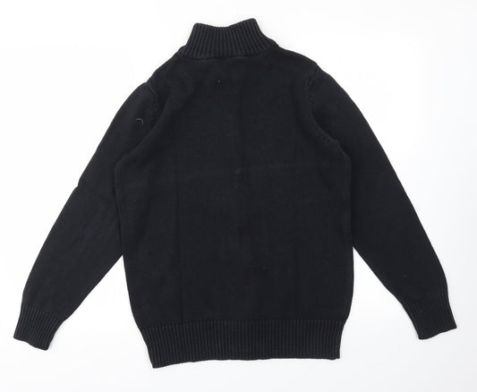 Mens UK Size L Preworn Black Full Zip Sweatshirt