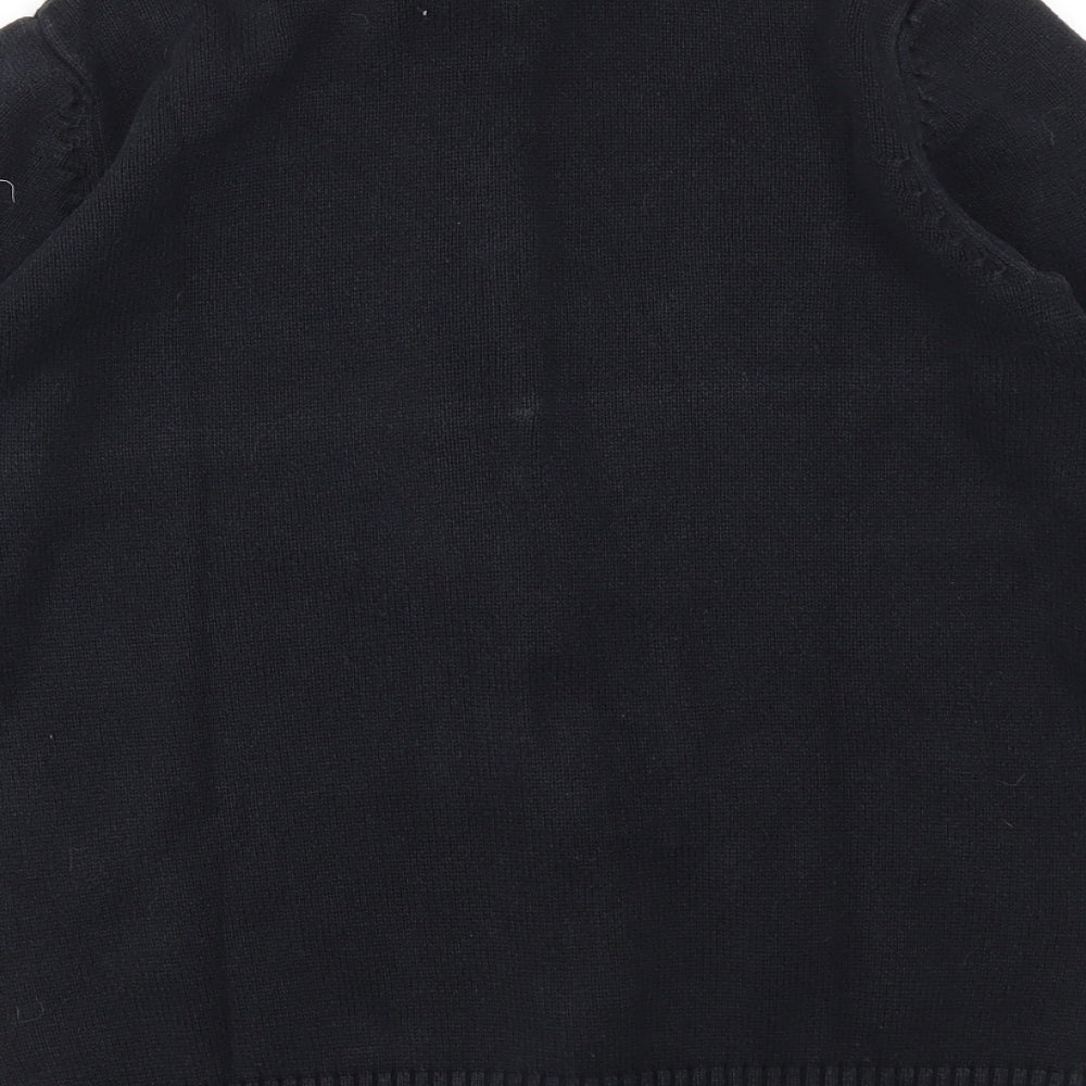 Mens UK Size L Preworn Black Full Zip Sweatshirt