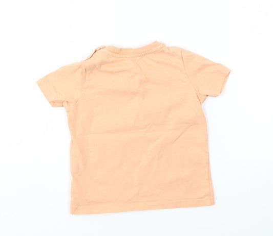 F&F Girls Orange Basic T-Shirt Size 12-18 Months