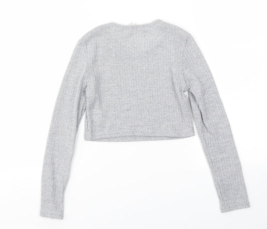 SheIn Girls Grey Basic T-Shirt Size 10 Years