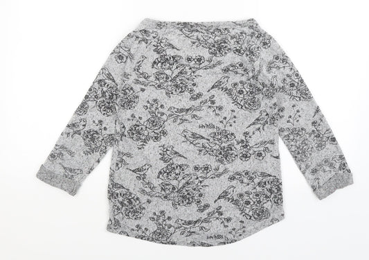 Womens UK Size 6 New Look Grey Pullover Jumper
