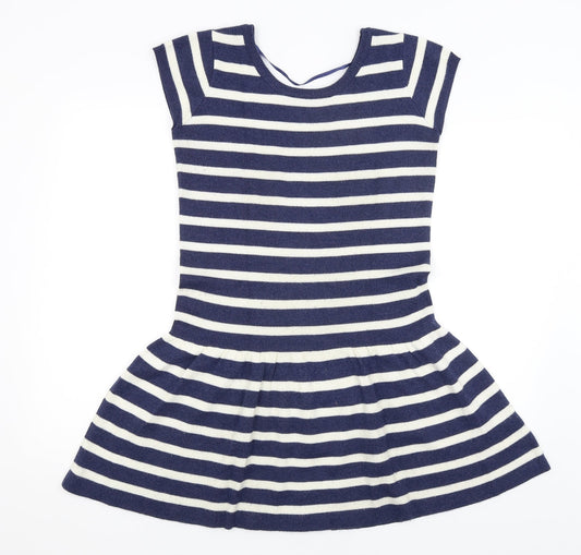 Additional front view of Atmosphere women’s blue striped mermaid, size UK 6