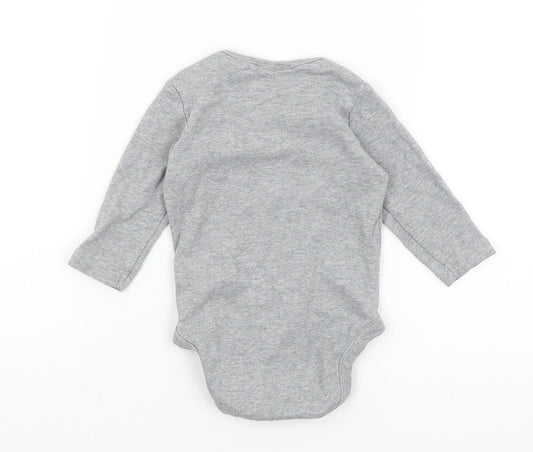NEXT Baby Grey Romper One-Piece Size 3-6 Months - Elephant