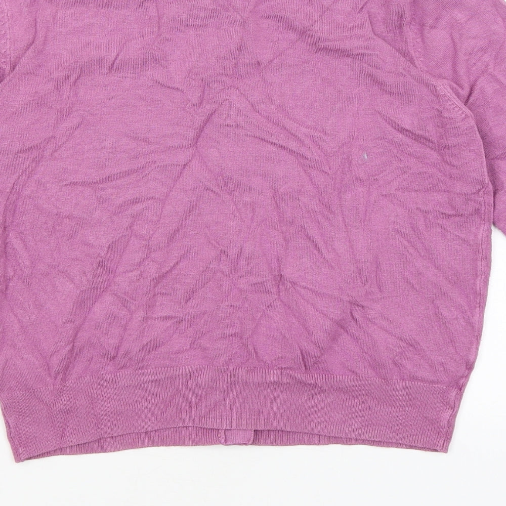 Womens UK Size 10 M&S Purple Cardigan Jumper