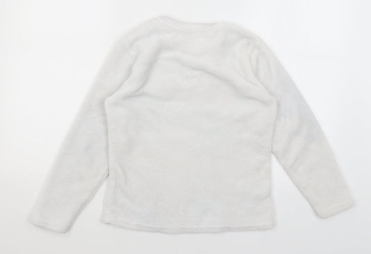 Sweet Dreams Girls White Solid Top Pyjama Top Size 10-11 Years - Dream Like A Unicorn