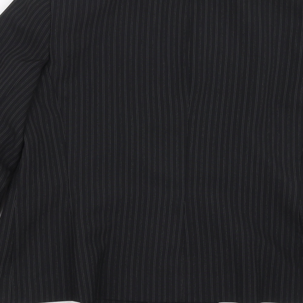 Autonomy Womens Black Striped  Jacket Suit Jacket Size 14