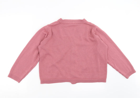 Womens UK Size S Care Pink Cardigan Jumper