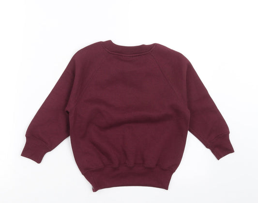 Russell Boys Purple Pullover Sweatshirt Size 3-4 Years - burgundy