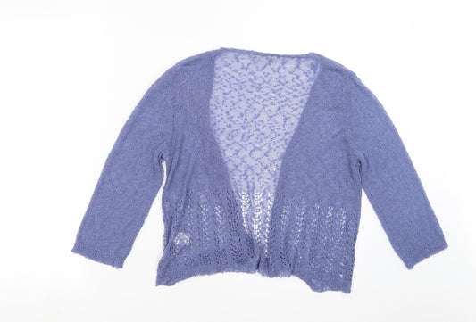 Vida Vi Womens Blue Knit Cardigan Jumper Size M