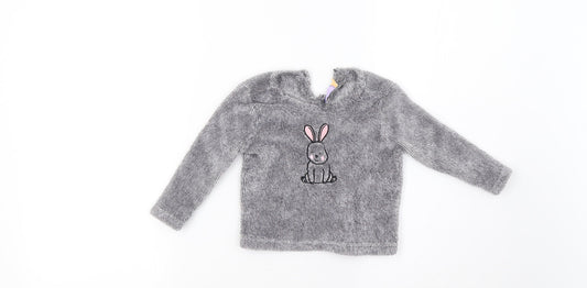 Lily &dan Girls Grey Babydoll Pyjama Top Size 6-9 Months