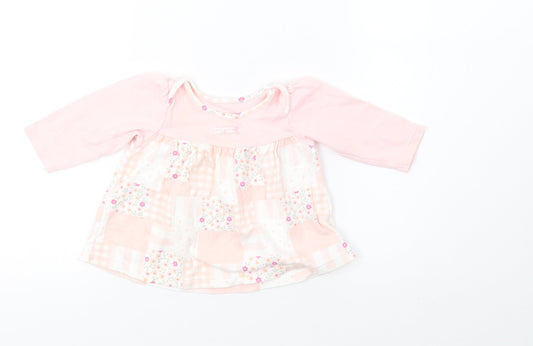 Marks and Spencer Girls Pink Check A-Line Size 3-6 Months