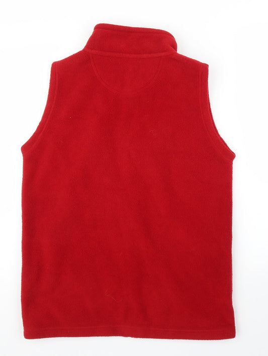 EWM Womens Red Fleece Full Zip Jumper Size S