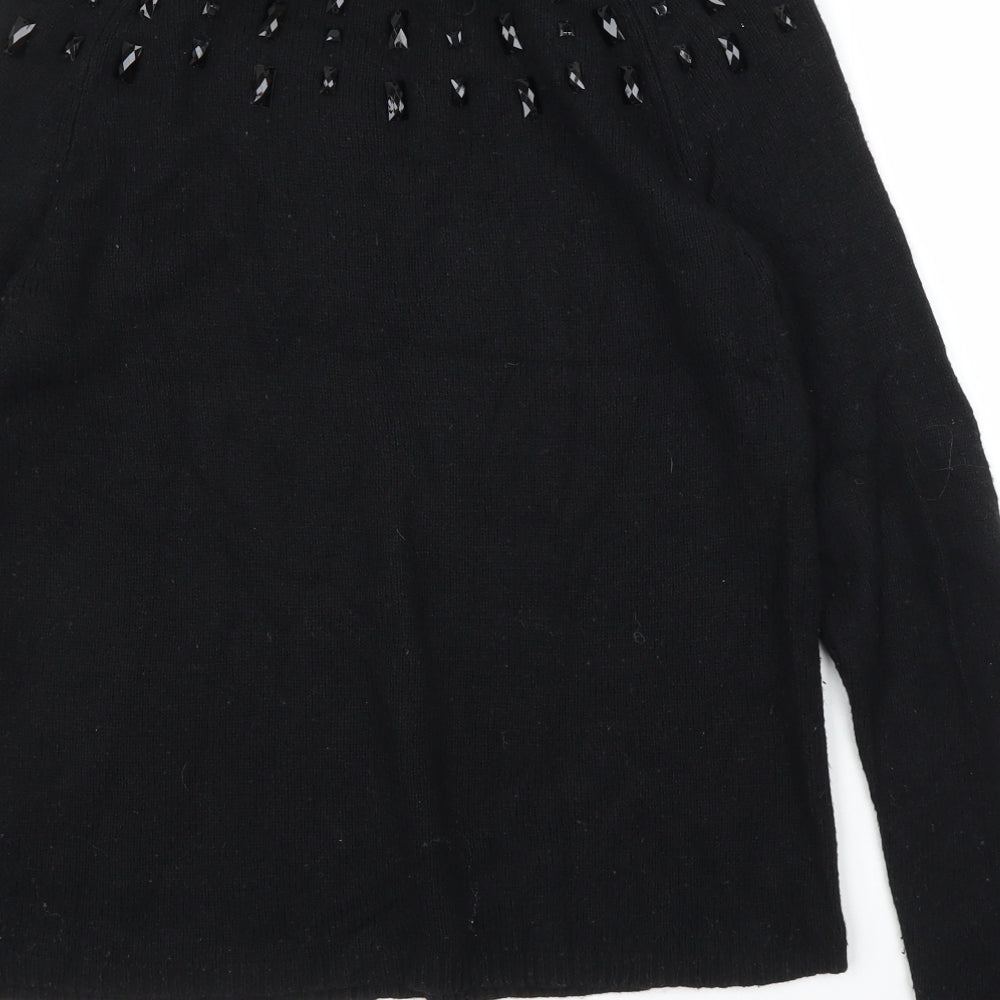Womens UK Size 8 M&S Black Pullover Jumper