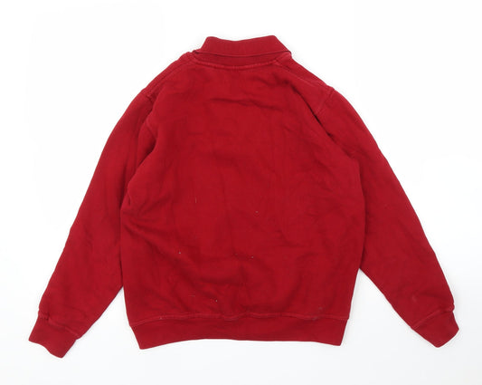 EWM Womens Red Floral Pullover Jumper Size S