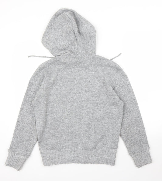 Boohoo Womens Grey Pullover Hoodie Size S