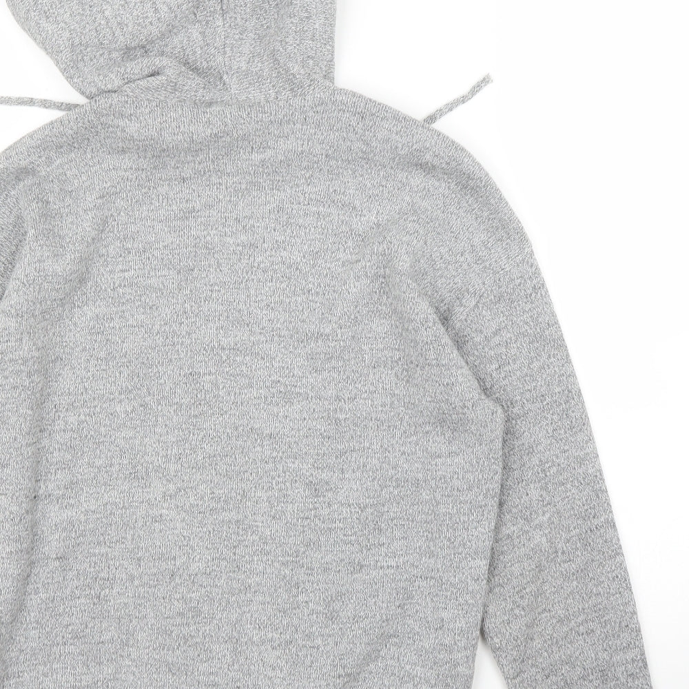 Boohoo Womens Grey Pullover Hoodie Size S