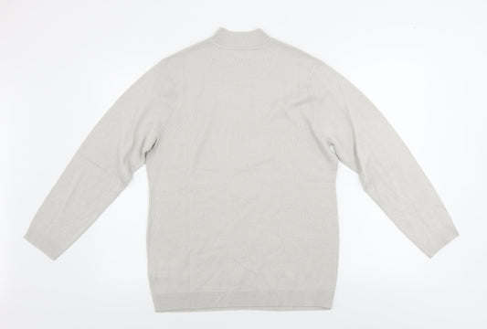 Womens UK Size 14 Preworn Grey Pullover Jumper
