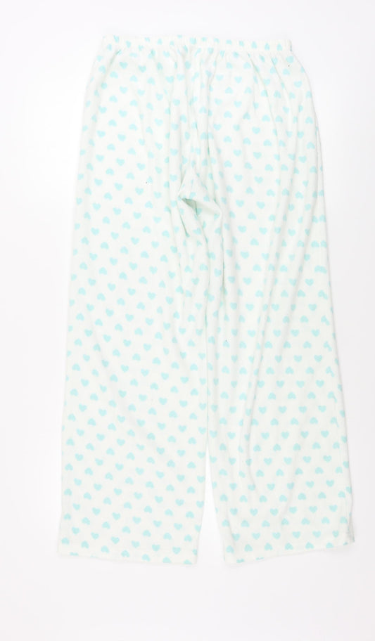 F&F Womens White Sweatpants Trousers Size 14 L26 in