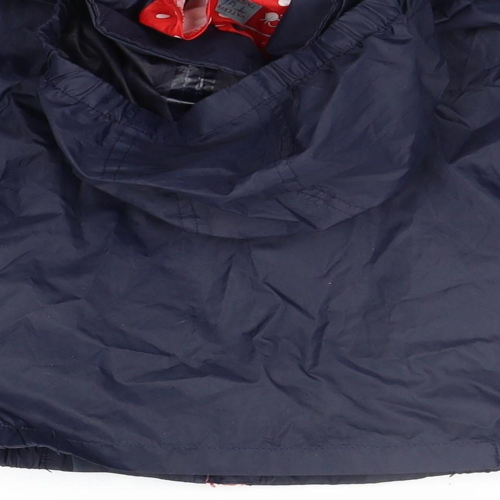 Brand and care label for Preworn girls’ black rain coat coat, size 3-4, years