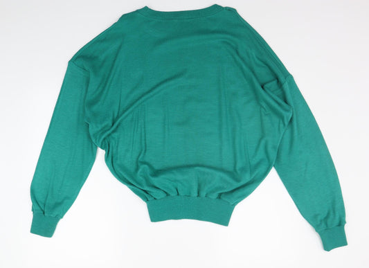 GREENWOODS Womens Green Pullover Jumper Size M