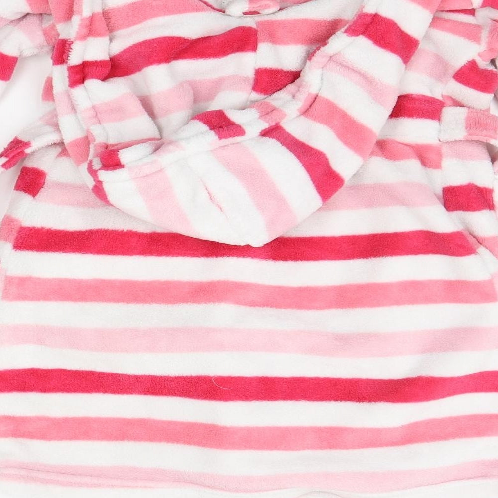 F&F Girls Pink Striped Top Robe Size 7-8 Years