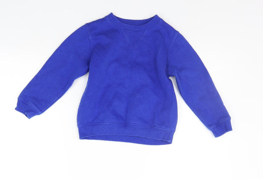 School Life Boys Blue Pullover Hoodie Size 4 Years