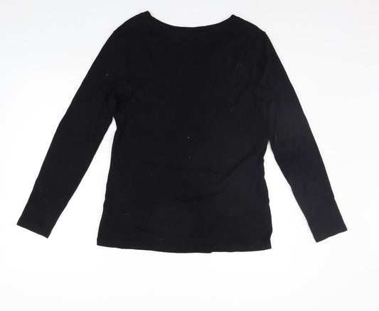 Womens UK Size M Sonoma Black Basic T-Shirt