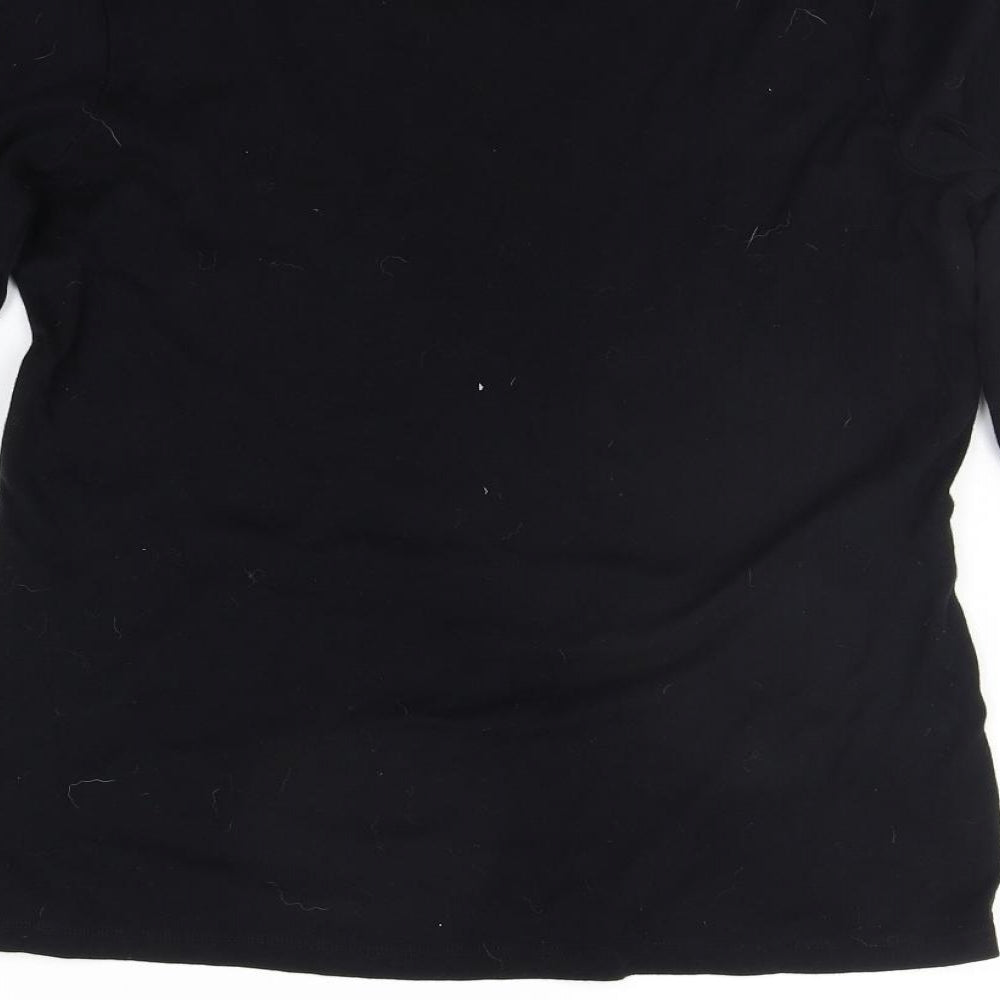 Womens UK Size M Sonoma Black Basic T-Shirt
