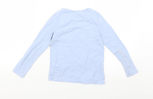 George Girls Blue Geometric Basic T-Shirt Size 5-6 Years